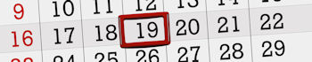 Calendar planner for the month january 2022, deadline day, 19, wednesday.
