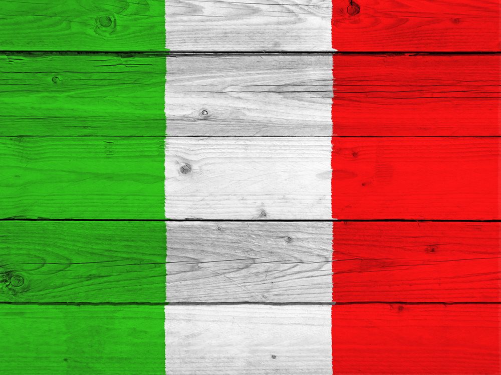 Italy flag with texture on background
