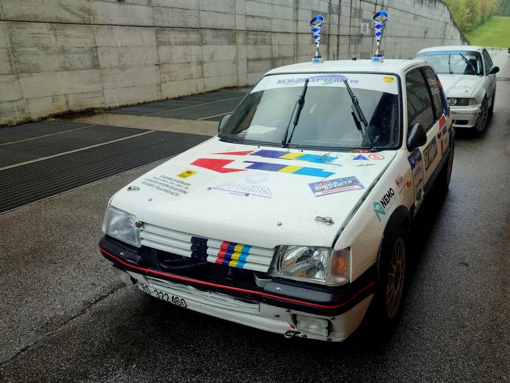 Gianni-Sanguin---Enrico-Gaburro-Peugeot-205-GTI-1600-Rally-Bianco-Azzurro