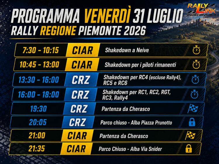 programma venerdi