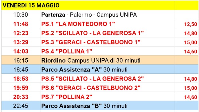 programma venerdi